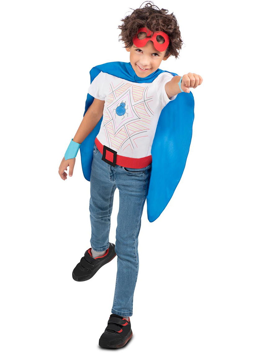 Set super héros bleu enfant