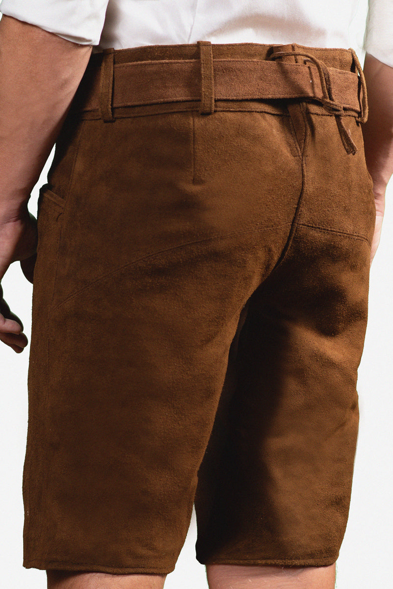 Lederhosen marron foncé homme