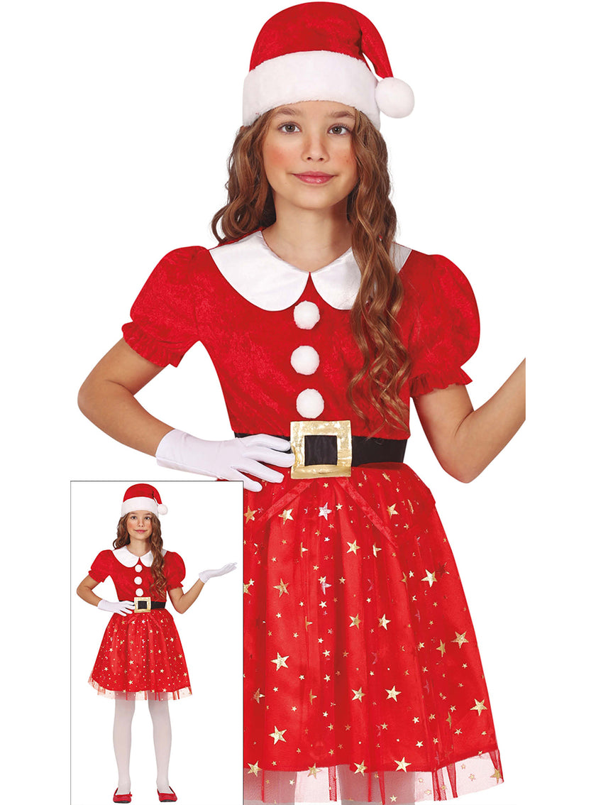 Déguisement Mère Noël tutu fille