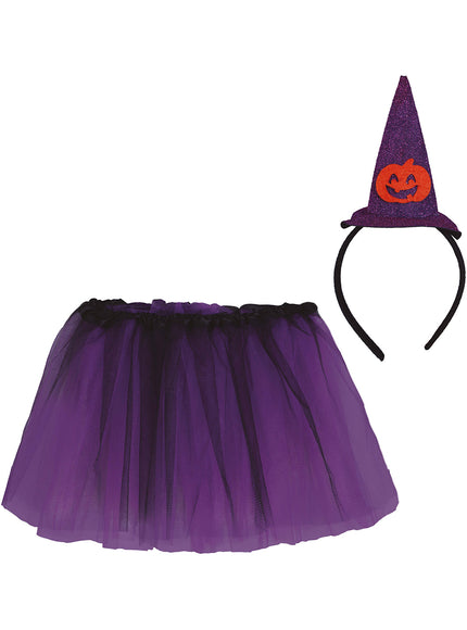 Set sorcière citrouille fille