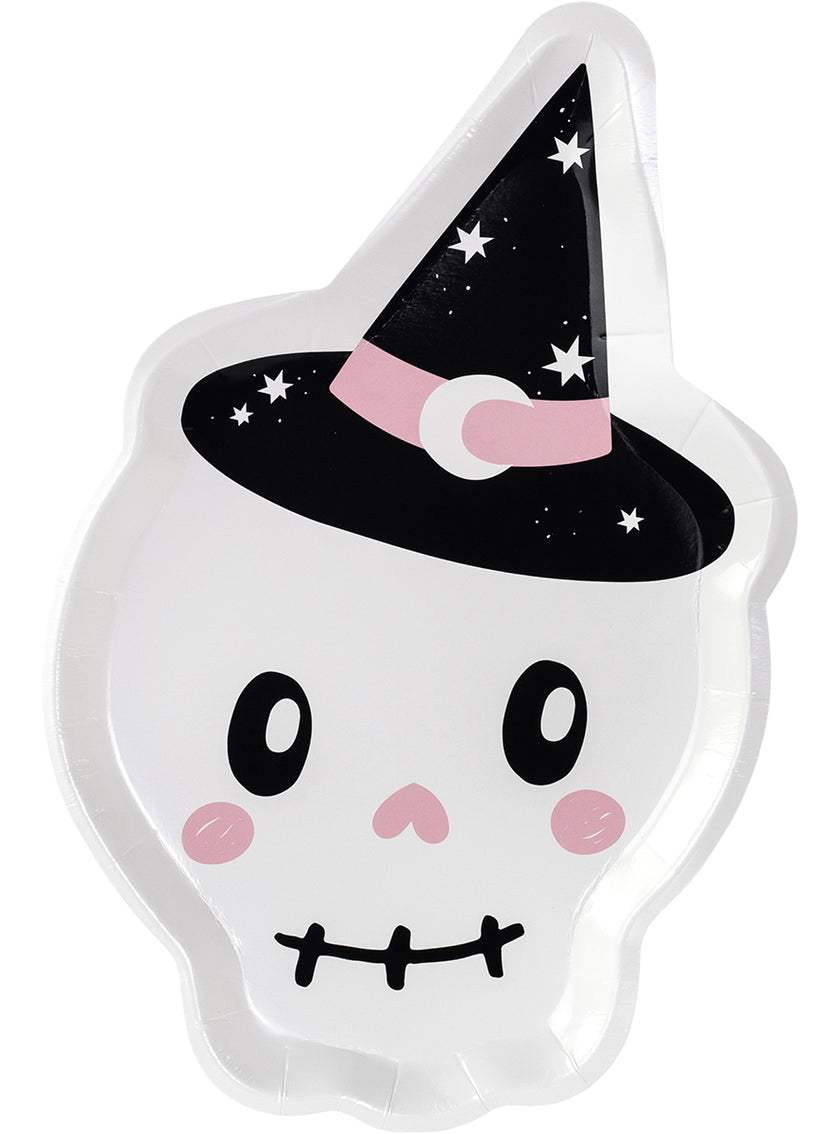 6 assiettes crâne hanté (23x23cm)