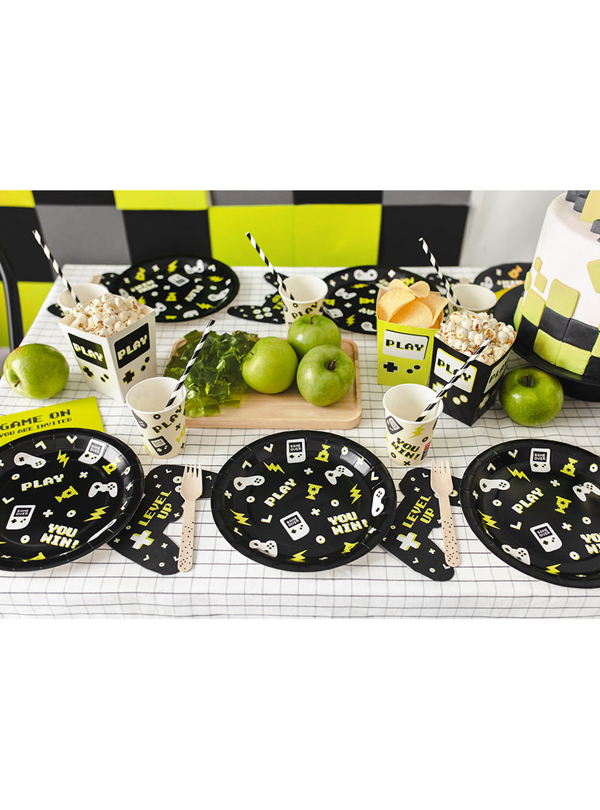 12 assiettes jeux vidéos (18x27cm) - Videogame party