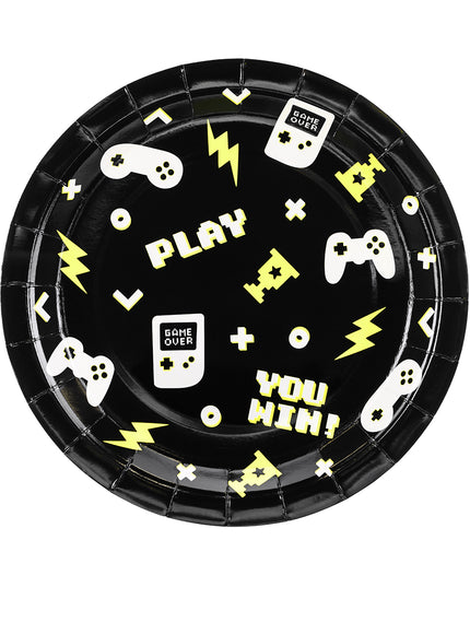 12 assiettes jeux vidéos (18x27cm) - Videogame party