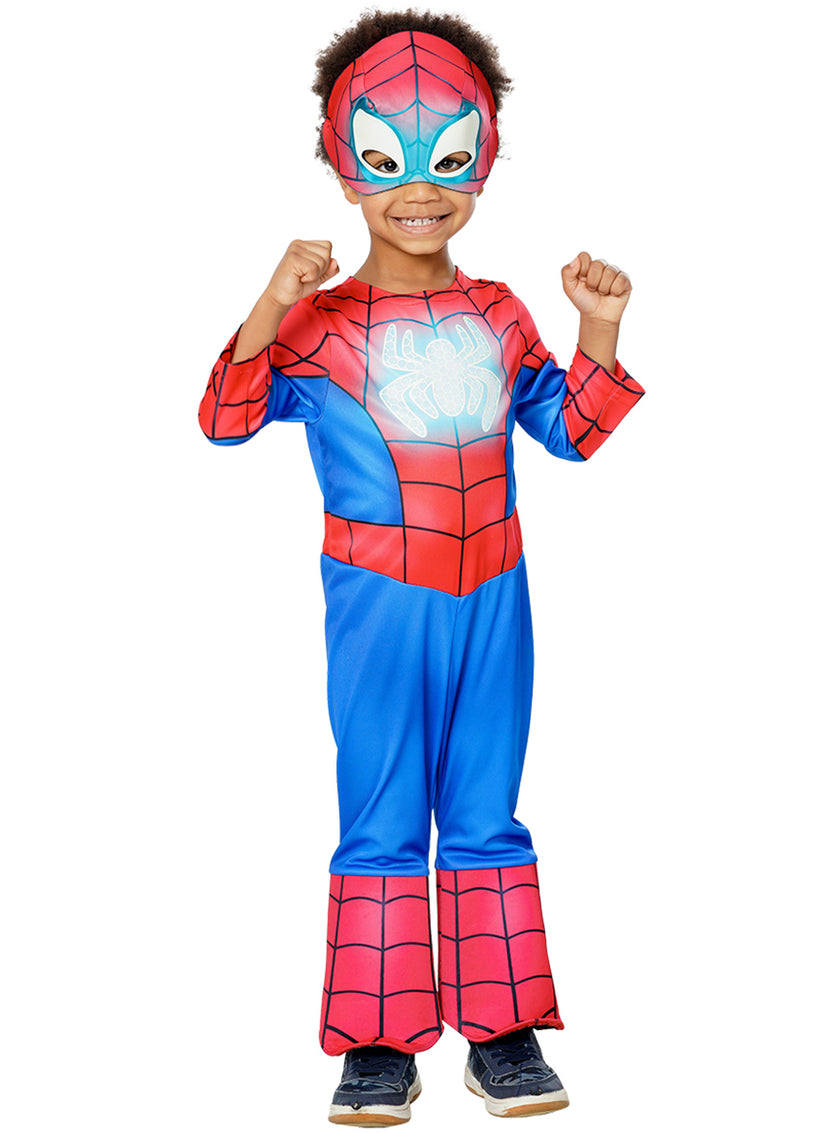 Déguisement Spiderman qui brille dans le noir pour enfant - Spidey et son équipe de super-héros
