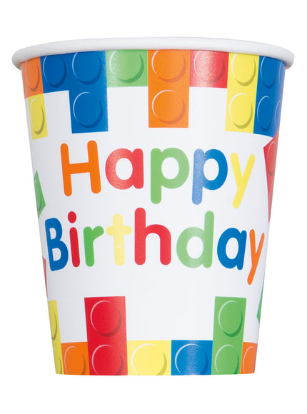 8 gobelets blocs construction) -Building Blocks party