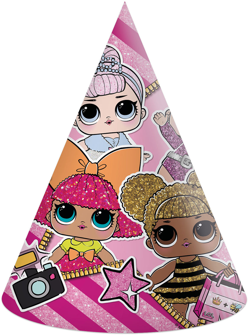 6 chapeaux d'anniversaire LOL Surprise