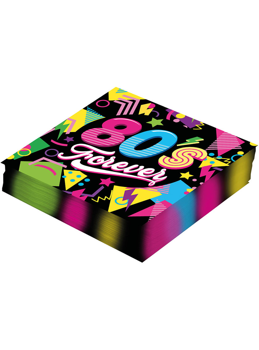 20 serviettes des années 80 (16x16cm)