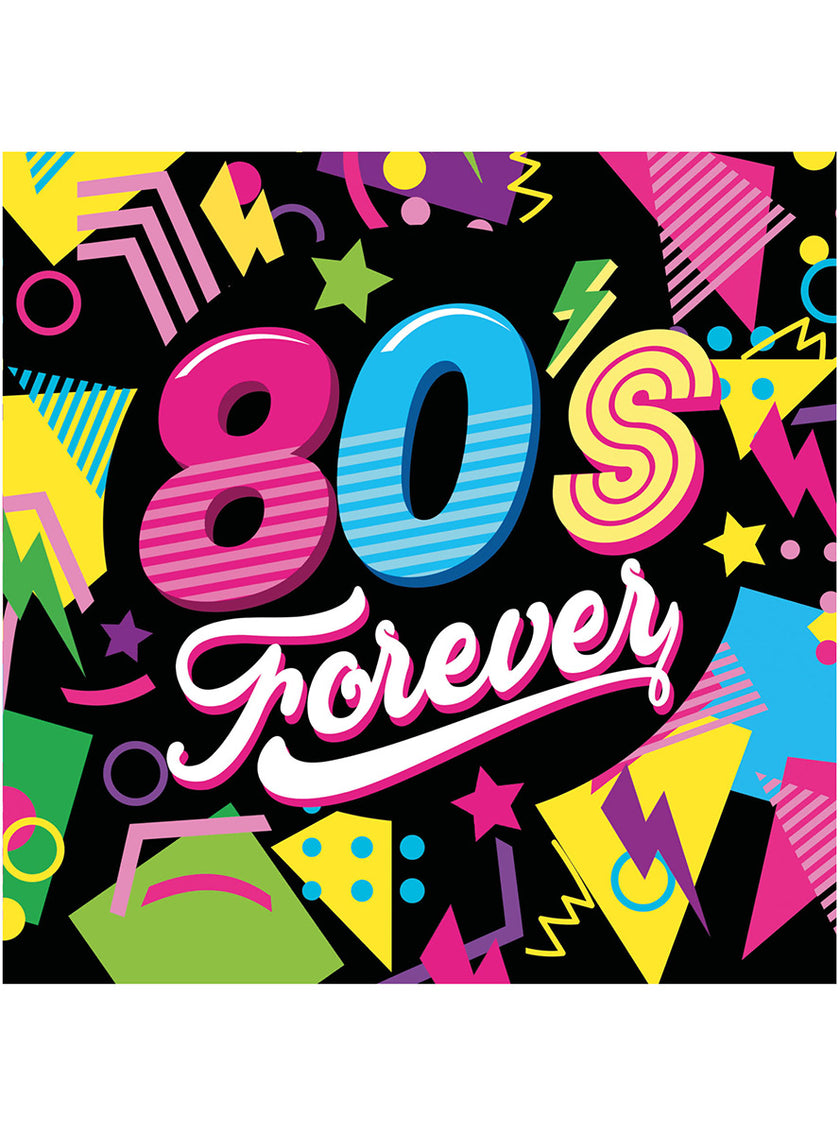 20 serviettes des années 80 (16x16cm)