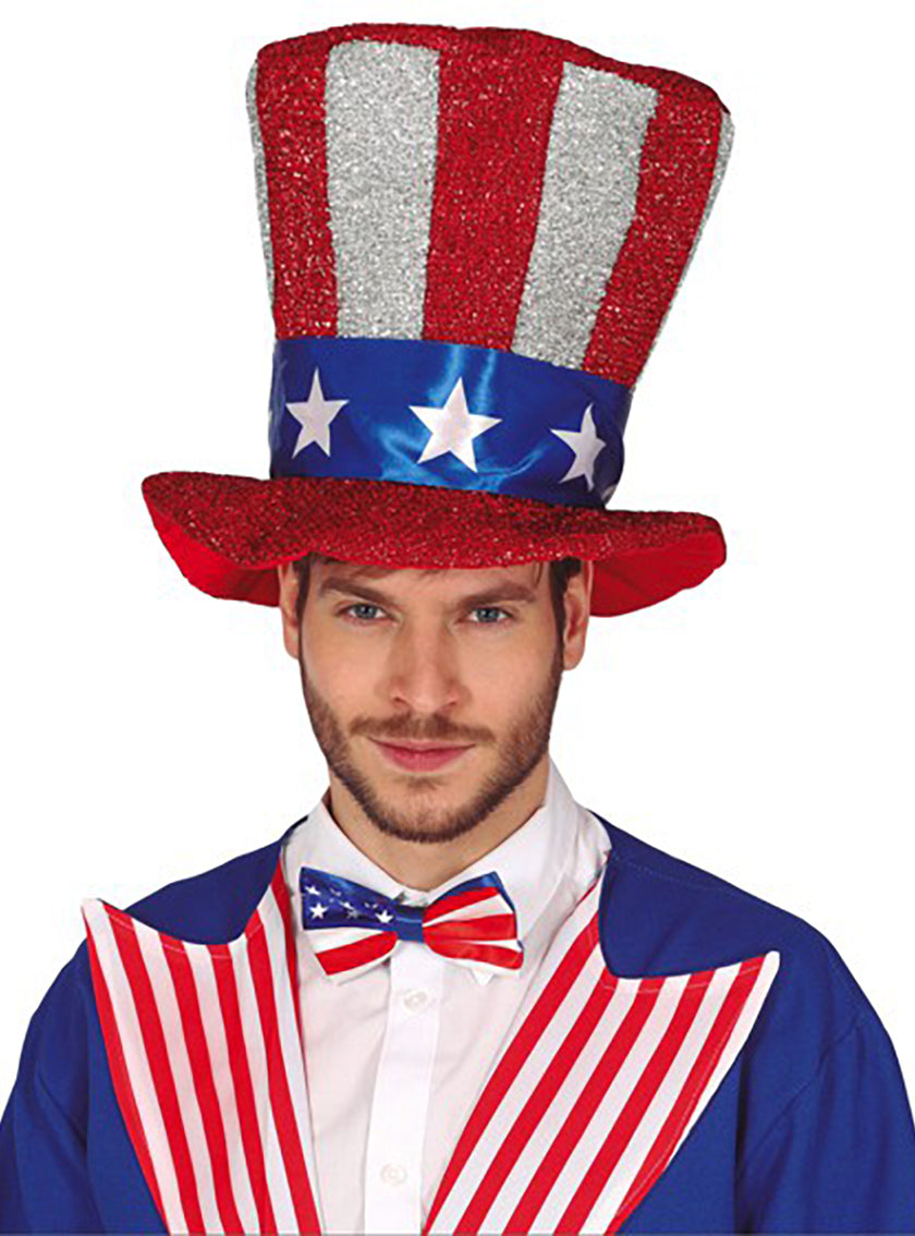 Chapeau haut de forme du drapeau américain