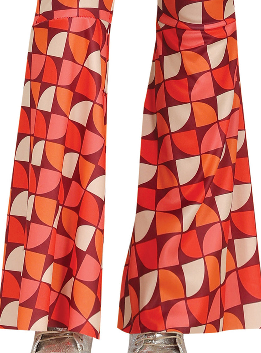 Déguisement rouge des années 70 pour femme