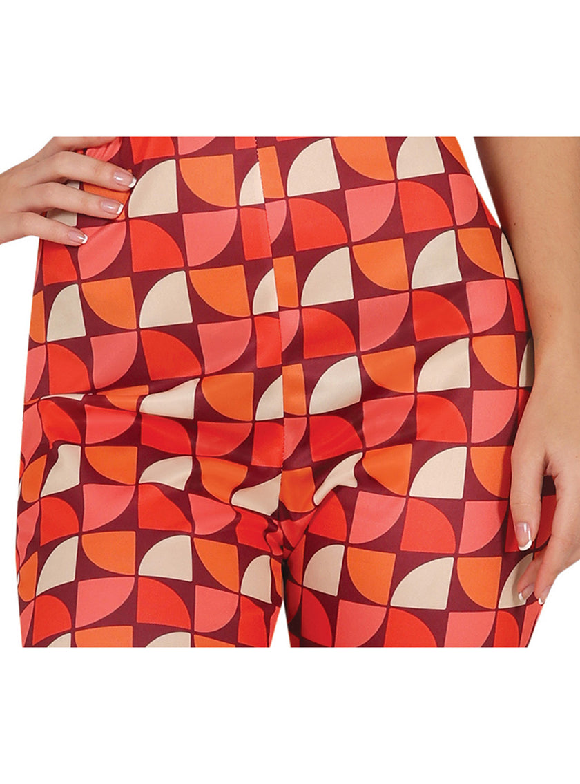 Déguisement rouge des années 70 pour femme