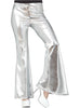 Pantalon pattes d'eph argenté années 80 pour femme