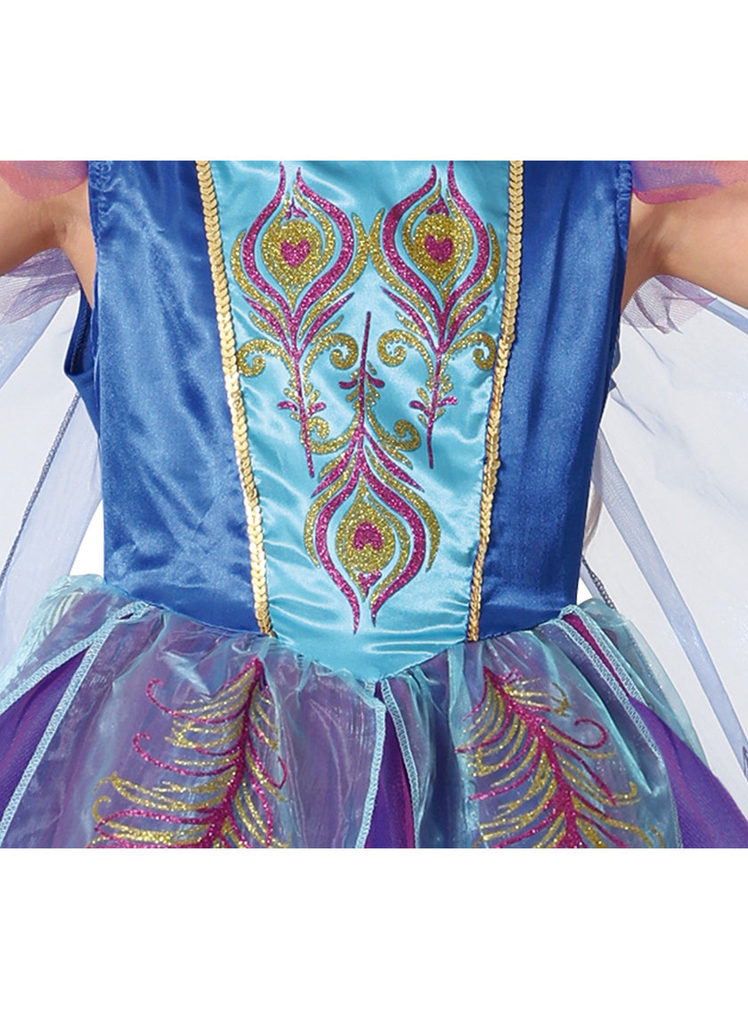 Déguisement de paon avec ailes pour fille