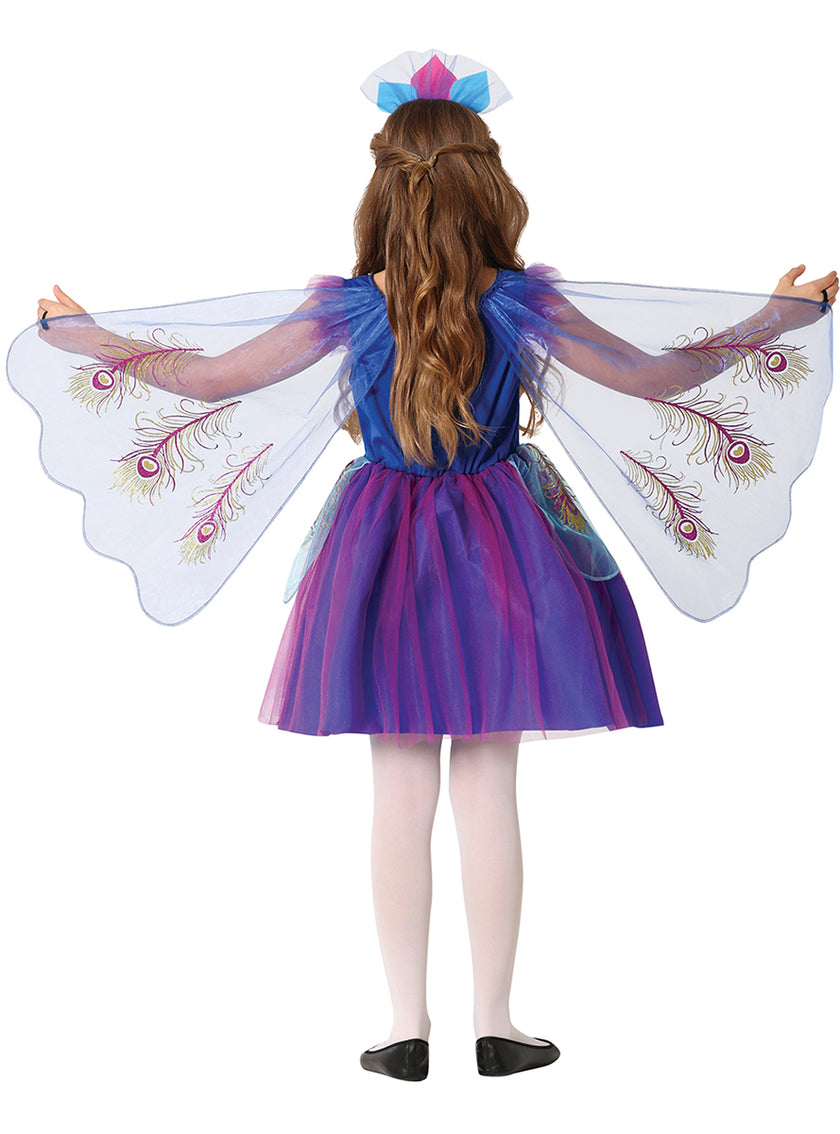 Déguisement de paon avec ailes pour fille