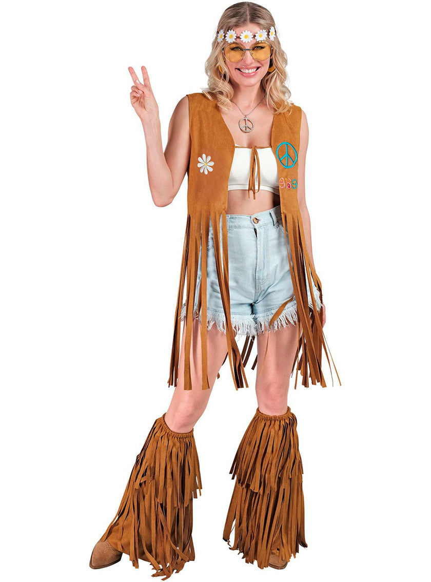 Bottillon hippie avec franges pour adulte
