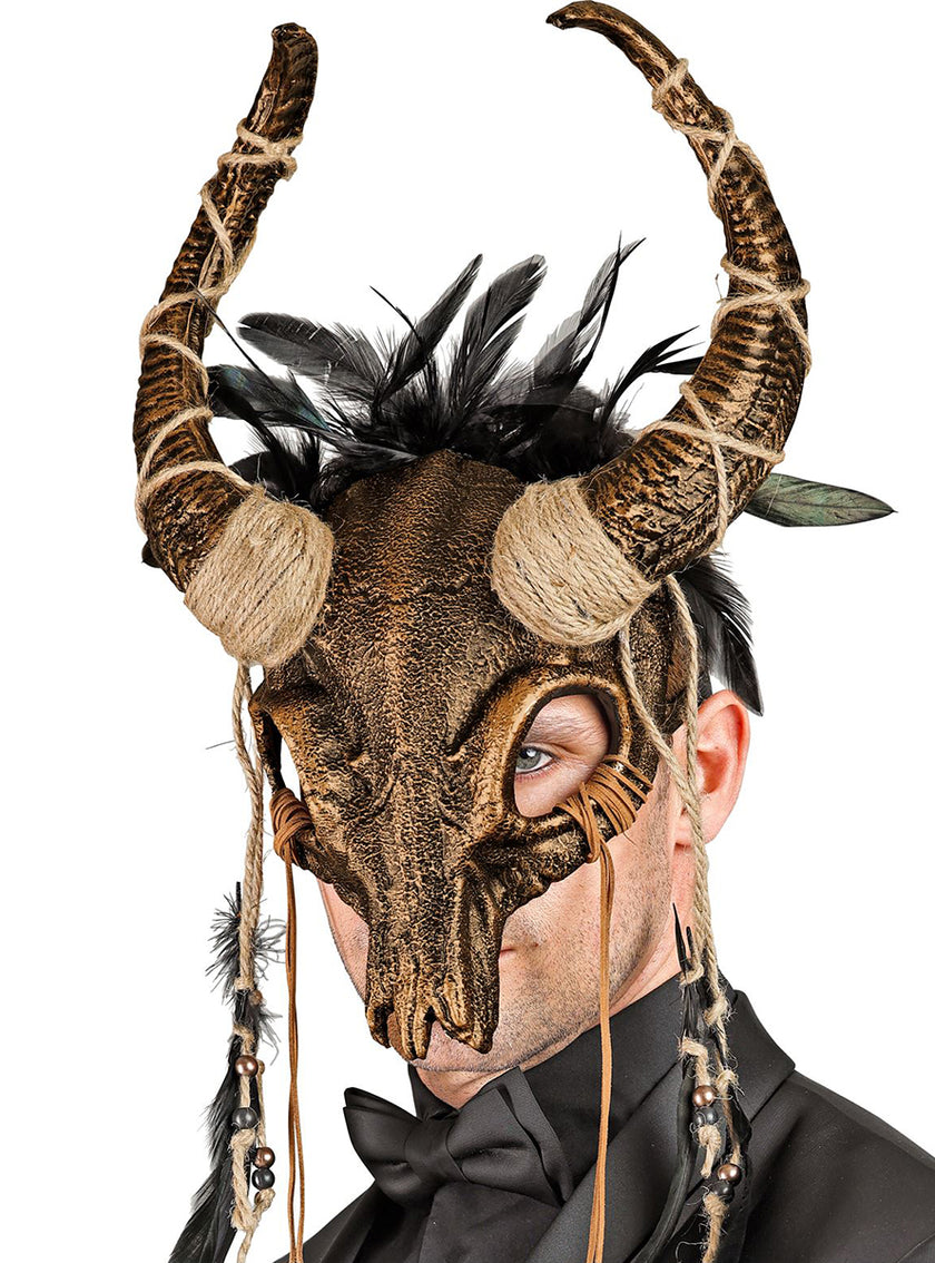 Masque de squelette chaman pour adulte