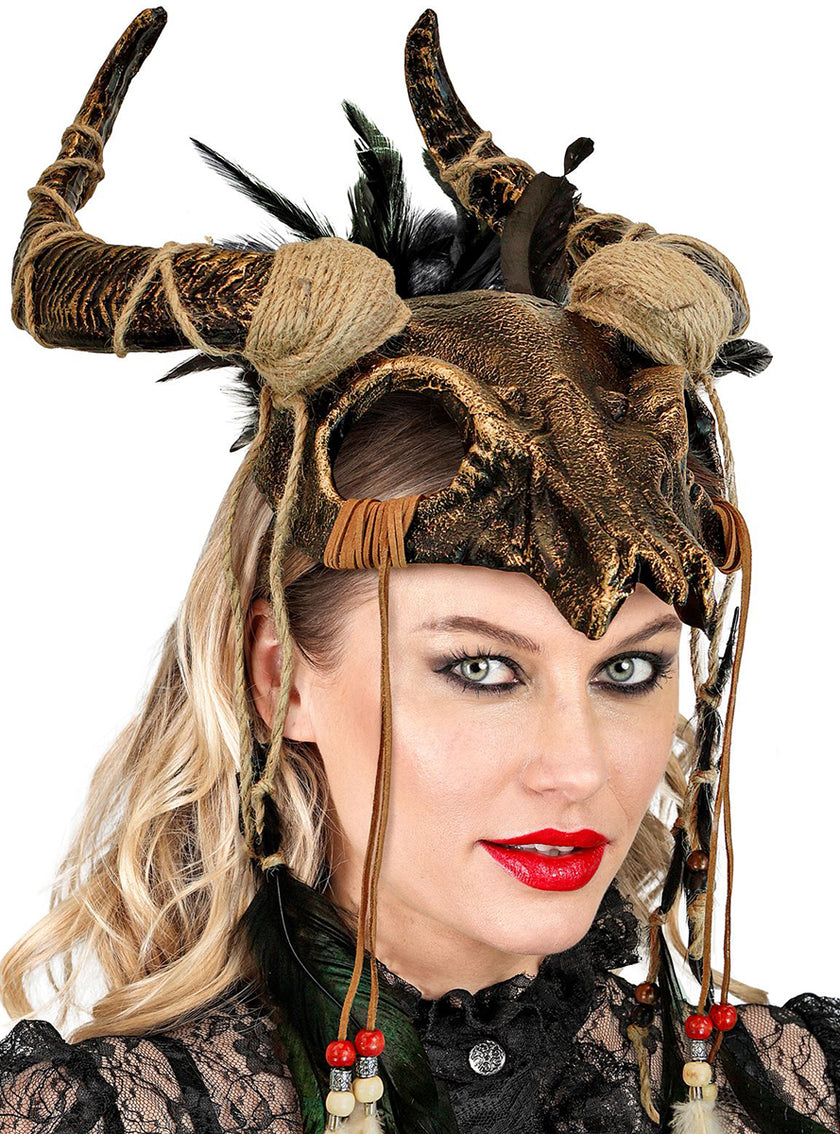 Masque de squelette chaman pour adulte