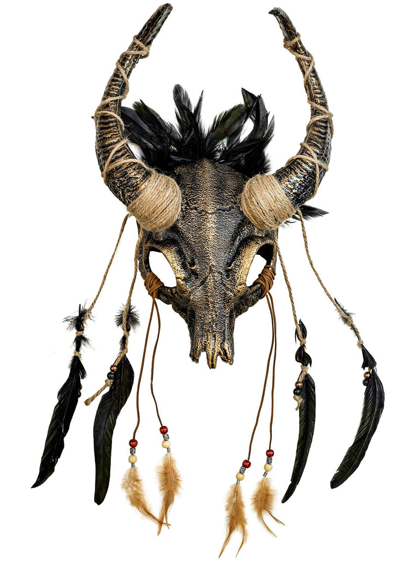 Masque de squelette chaman pour adulte