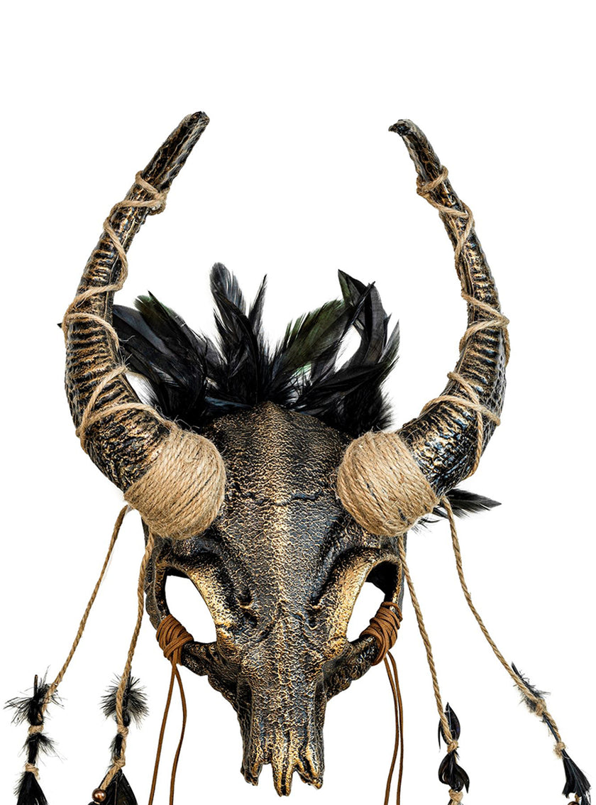 Masque de squelette chaman pour adulte