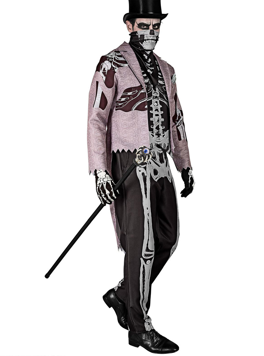 Déguisement squelette avec costume pour adulte
