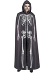 Cape de squelette avec capuche pour adulte