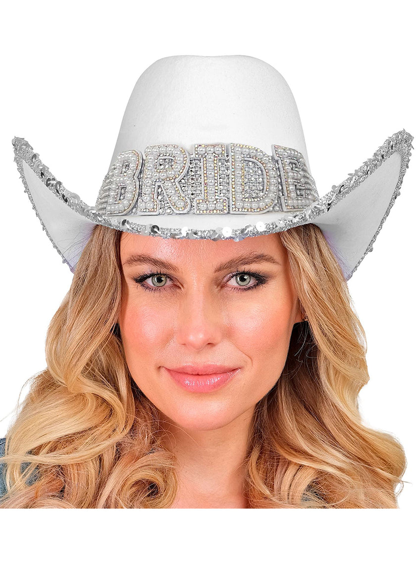 Chapeau blanc de mariée