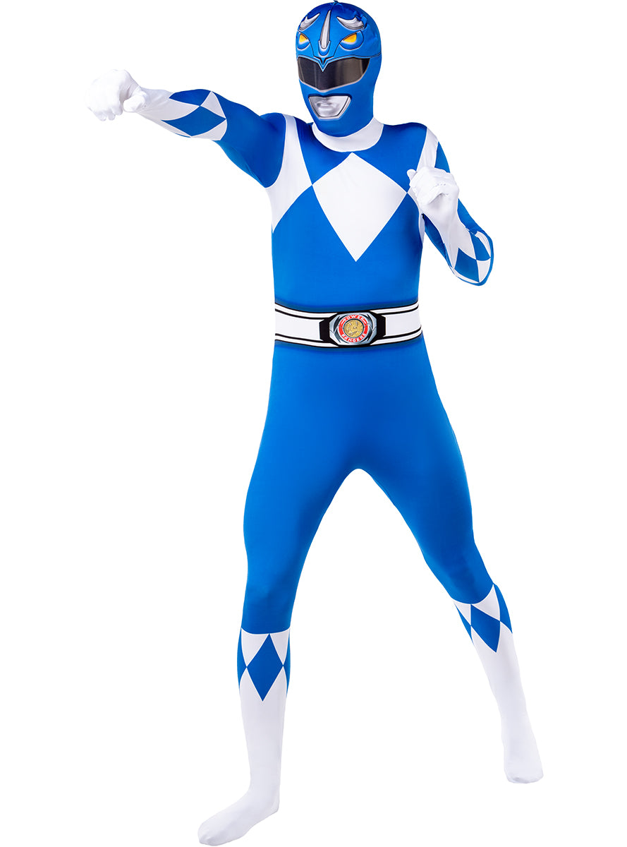Déguisement Power Ranger Bleu seconde peau