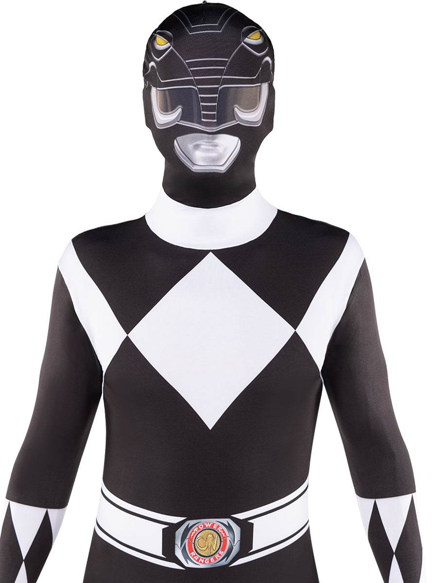 Déguisement de Power Ranger Noir en seconde peau