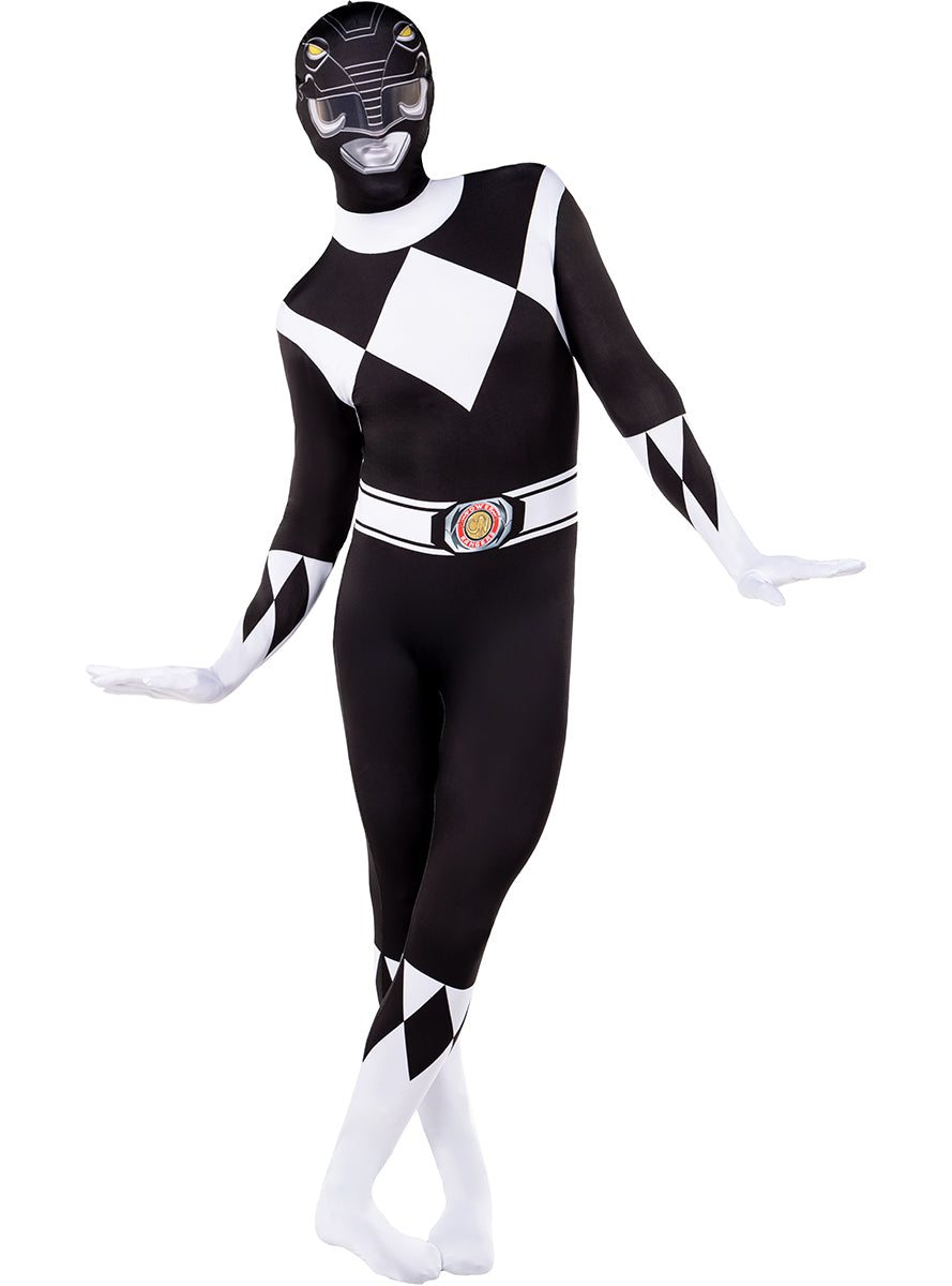 Déguisement de Power Ranger Noir en seconde peau