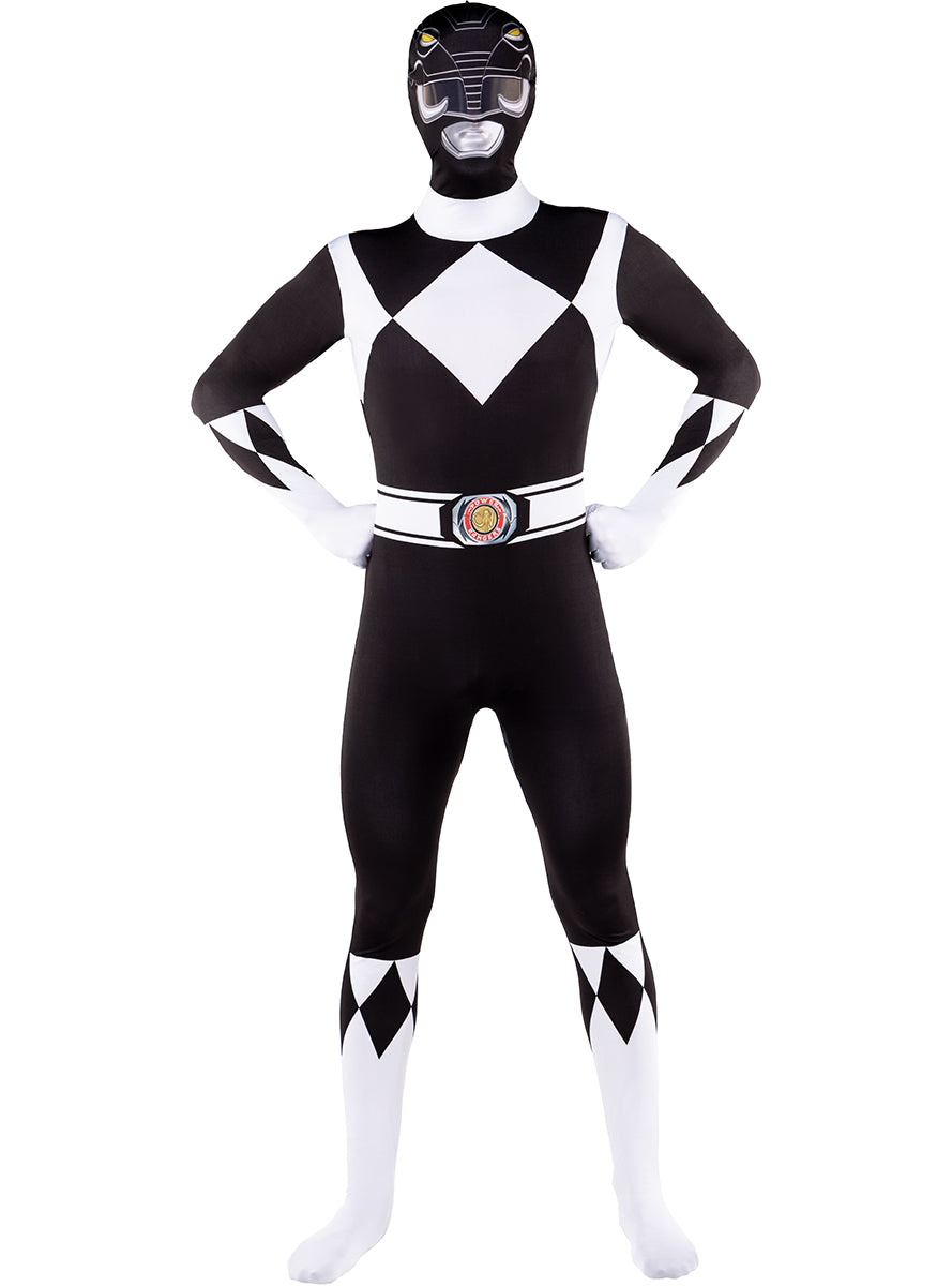 Déguisement de Power Ranger Noir en seconde peau