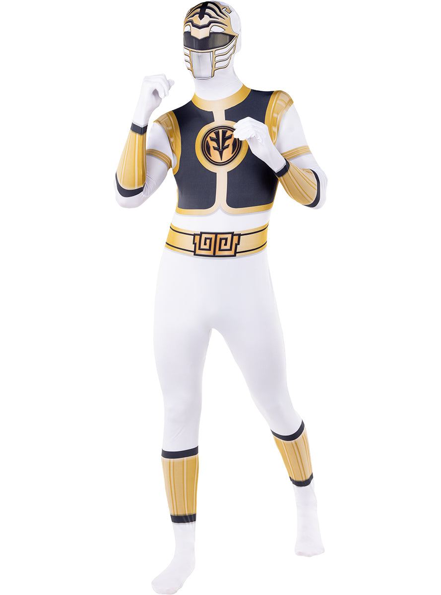 Déguisement Power Ranger Blanc en seconde peau