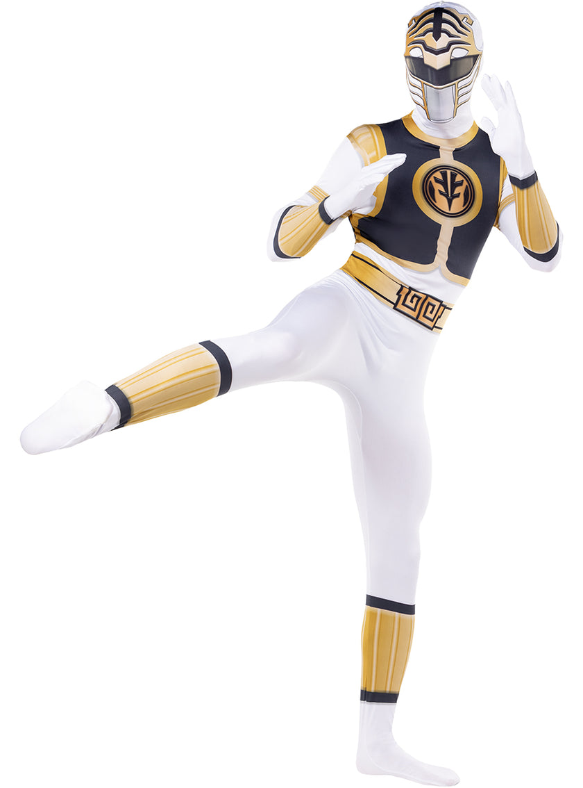 Déguisement Power Ranger Blanc en seconde peau