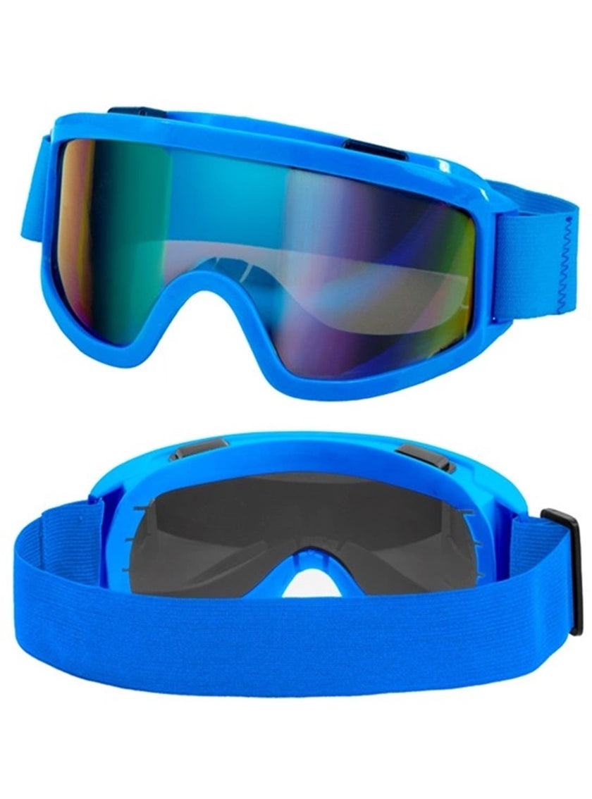 Lunettes de ski bleues des années 80