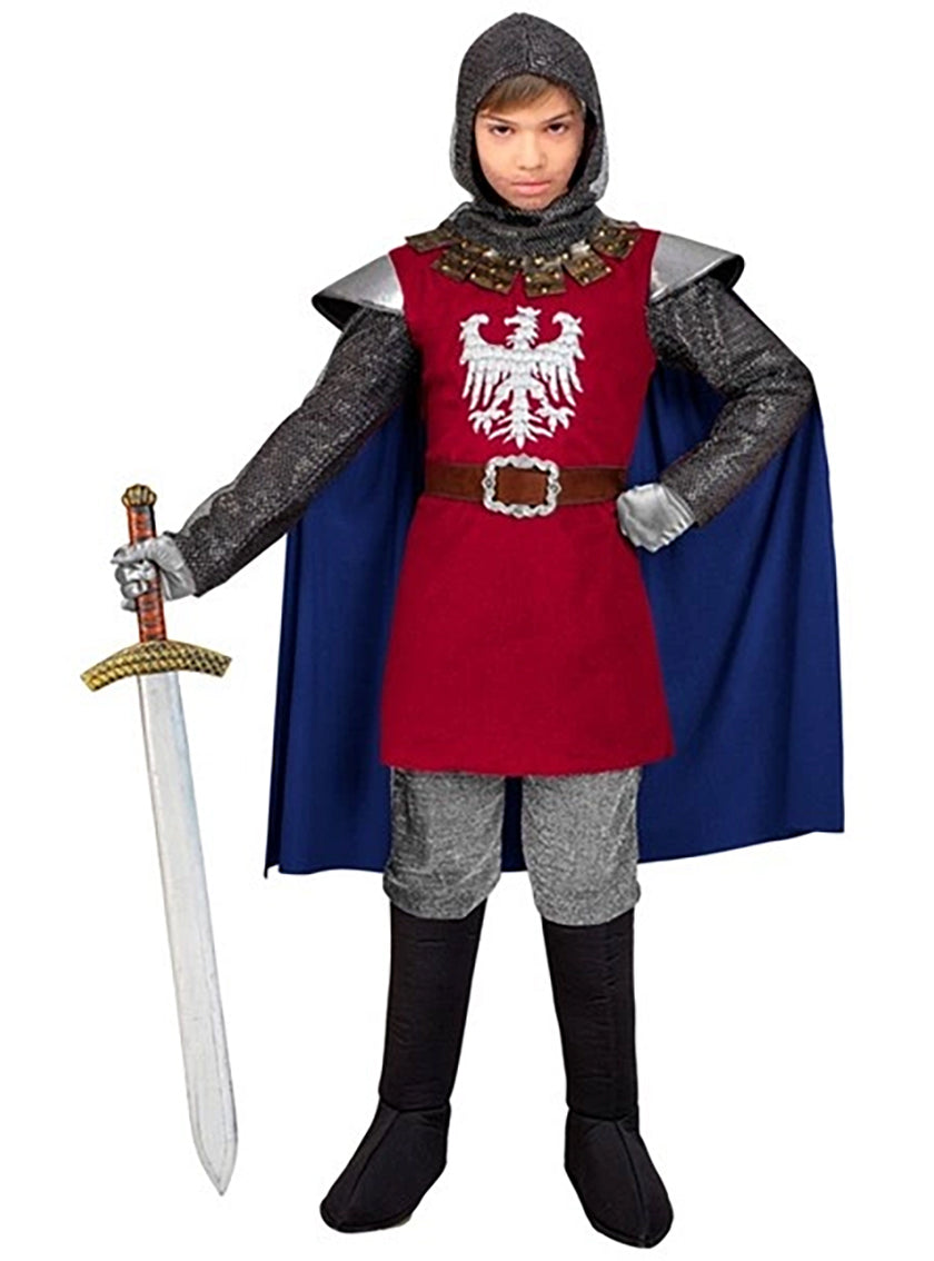 Déguisement de chevalier médiéval grenat pour enfant
