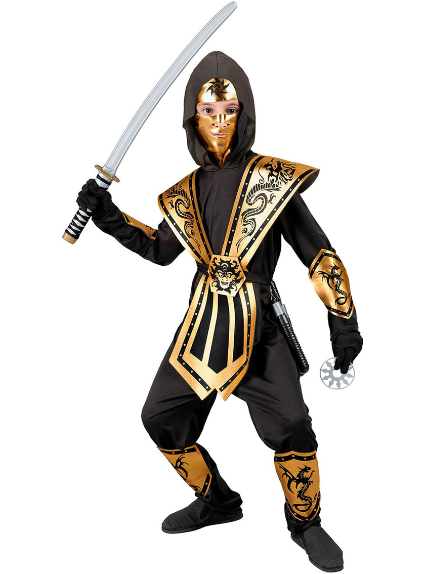 Déguisement de Ninja doré pour enfant
