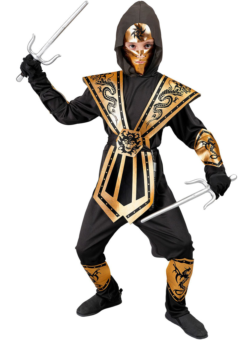 Déguisement de Ninja doré pour enfant