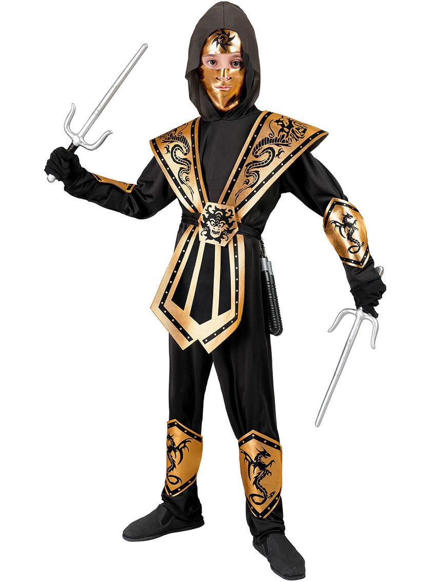Déguisement de Ninja doré pour enfant