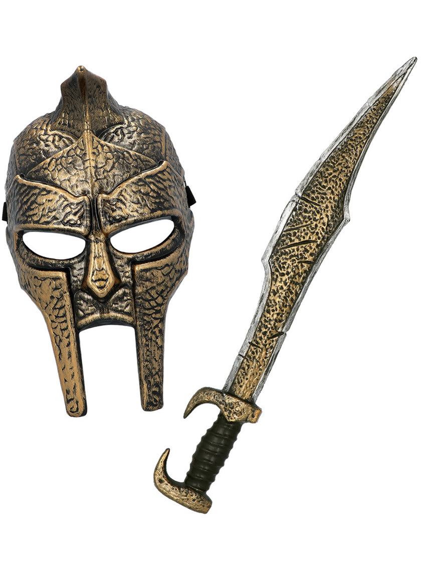 Masque et épée spartiates