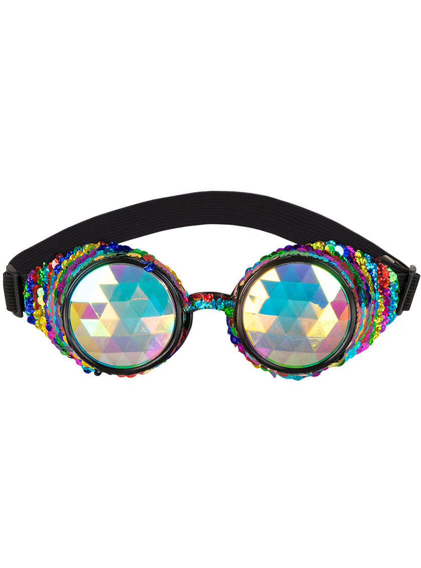 Lunettes multicolores avec paillettes