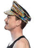 Chapeau multicolore avec des paillettes