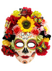 Masque Catrina Jour des Morts avec fleurs