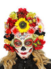 Masque Catrina Jour des Morts avec fleurs
