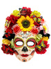Masque Catrina Jour des Morts avec fleurs