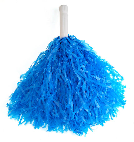 paire de pompons pom pom girl avec poignée leger bleu