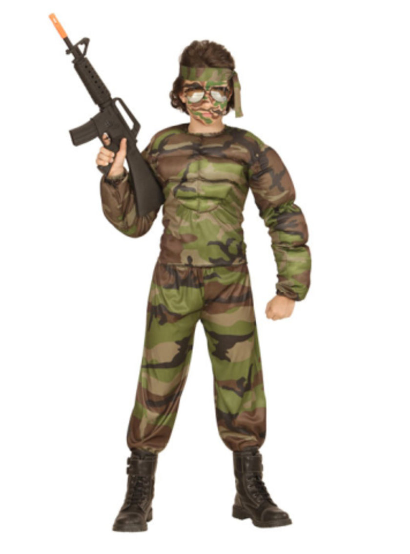 Déguisement soldat musclé enfant