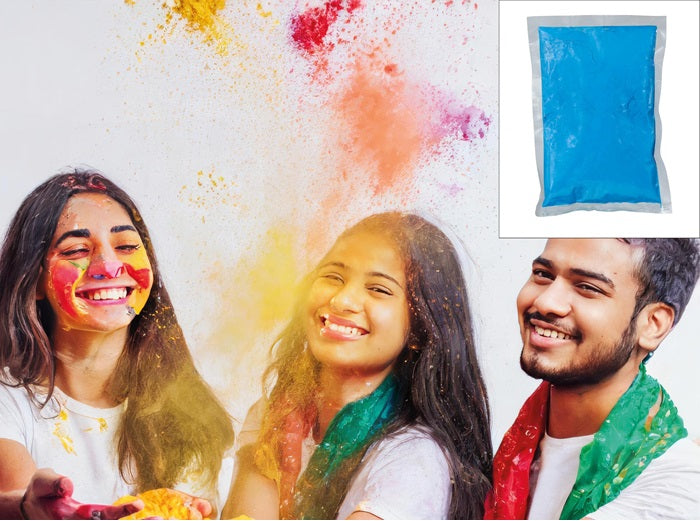 sachet de poudre holi bleu 200gr