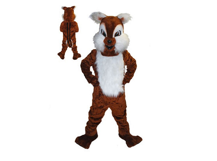 déguisement mascotte ventillée ecureuil en peluche adulte
