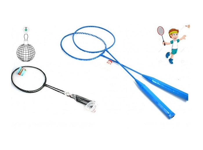 set de badminton 2 raquettes & 1 volant mix 60cm