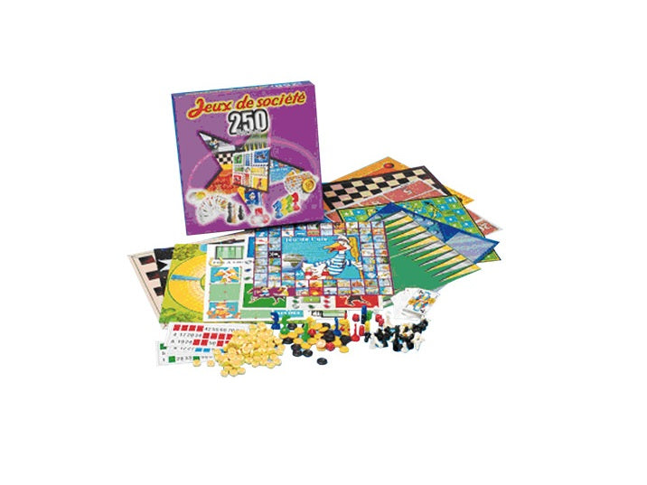 coffret 250 jeux de société 34x34x5.5cm