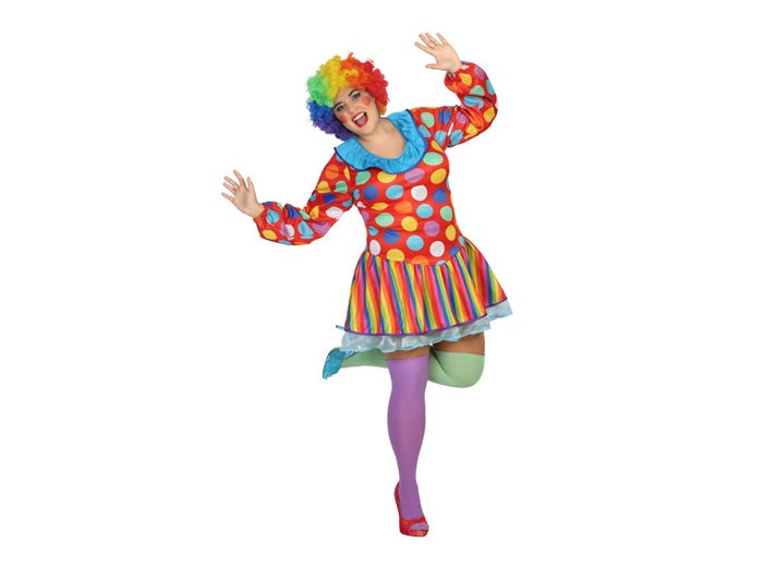 déguisement robe femme clown taille xxl